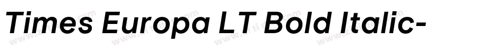 Times Europa LT Bold Italic字体转换
